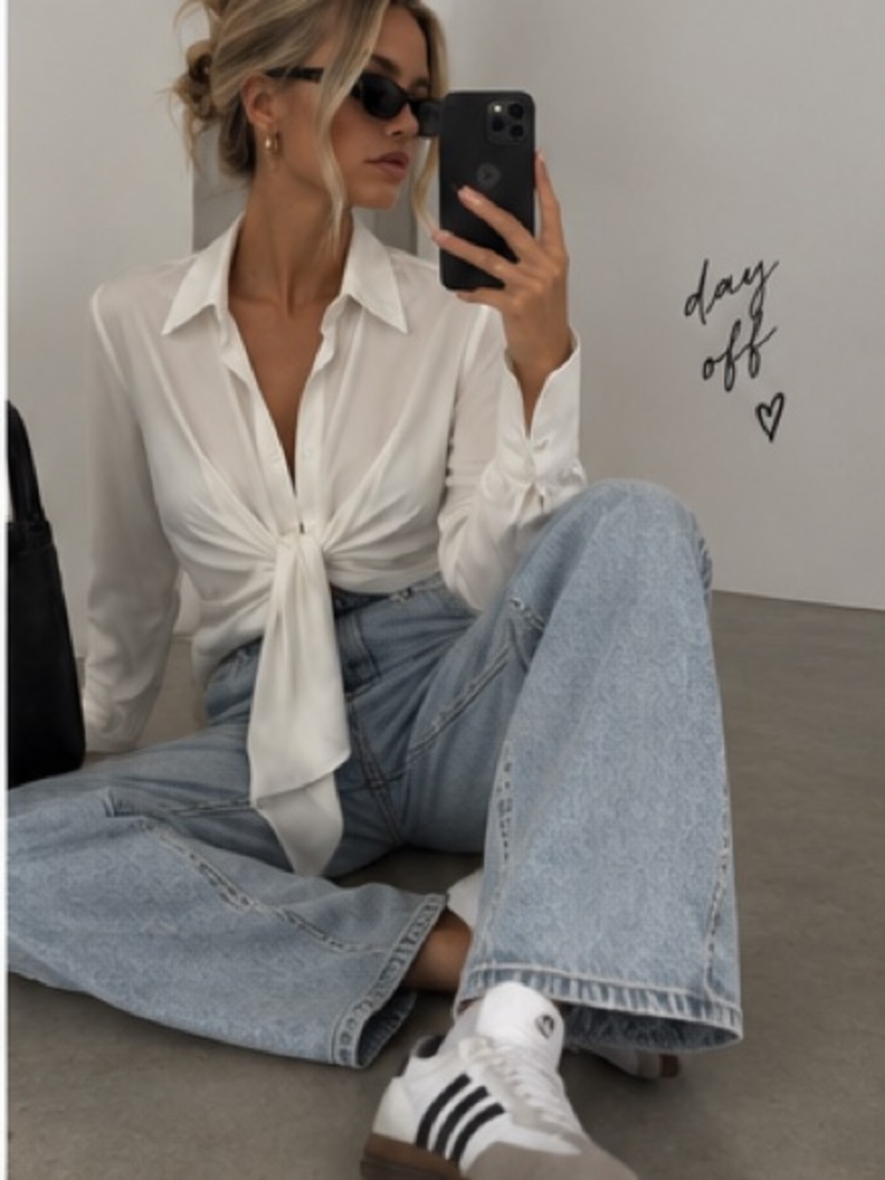 Philosophy White Twist-Front Blouse NWT